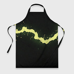 Фартук Желтая трещина на черном