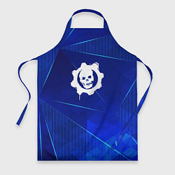 Фартук кулинарный Gears of War blue poly, цвет: 3D-принт