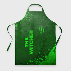 Фартук кулинарный The Witcher - green gradient вертикально, цвет: 3D-принт