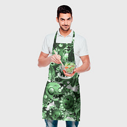 Фартук кулинарный Растения против зомби в зеленом цвете, цвет: 3D-принт — фото 2