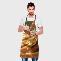 Фартук кулинарный Золотая ткань с блестками, цвет: 3D-принт — фото 2