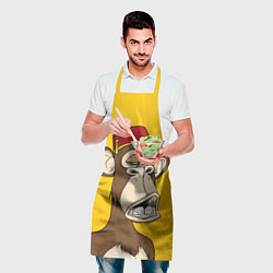 Фартук кулинарный NFT ape monkey, цвет: 3D-принт — фото 2