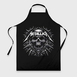 Фартук кулинарный Metallica - a skull with roses and thorns, цвет: 3D-принт