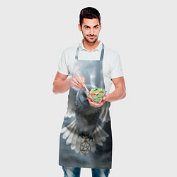 Фартук кулинарный Белая сова в лесу, цвет: 3D-принт — фото 2