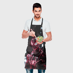 Фартук кулинарный Человек-паук в красно-черном костюме, цвет: 3D-принт — фото 2