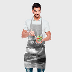 Фартук кулинарный Red Hot Chili Peppers - grey gradient посередине, цвет: 3D-принт — фото 2