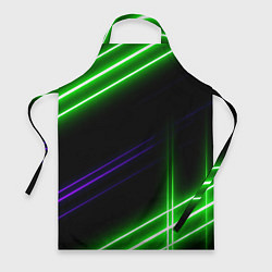 Фартук кулинарный Green pink purple line, цвет: 3D-принт