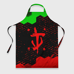 Фартук кулинарный Doom лого соты текстура, цвет: 3D-принт