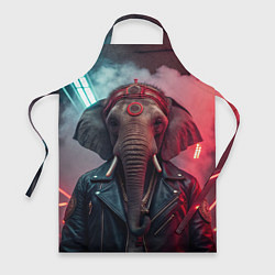 Фартук кулинарный Cyberpunk elephant, цвет: 3D-принт