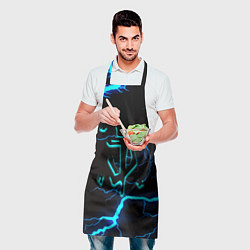 Фартук кулинарный Doom молнии неоновые, цвет: 3D-принт — фото 2