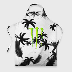 Фартук кулинарный Monster energy пальмы, цвет: 3D-принт