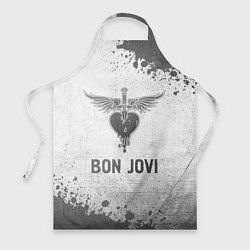 Фартук кулинарный Bon Jovi - white gradient, цвет: 3D-принт