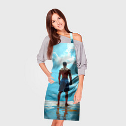 Фартук кулинарный Кикбоксер в синем, цвет: 3D-принт — фото 2