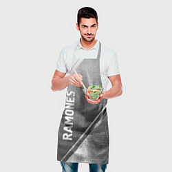 Фартук кулинарный Ramones - grey gradient вертикально, цвет: 3D-принт — фото 2