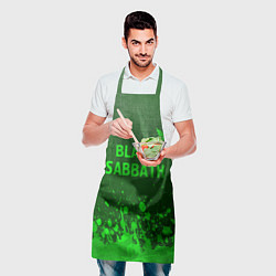 Фартук кулинарный Black Sabbath - green gradient посередине, цвет: 3D-принт — фото 2