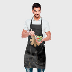 Фартук кулинарный Red Hot Chili Peppers golden poly, цвет: 3D-принт — фото 2