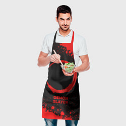 Фартук кулинарный Demon Slayer - red gradient, цвет: 3D-принт — фото 2