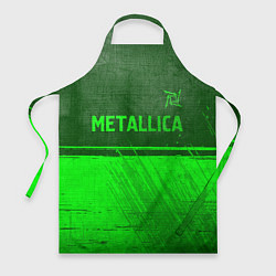 Фартук кулинарный Metallica - green gradient посередине, цвет: 3D-принт