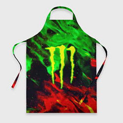 Фартук кулинарный Monster energy огонь лого, цвет: 3D-принт