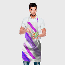 Фартук кулинарный Color white pink, цвет: 3D-принт — фото 2