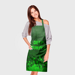 Фартук кулинарный Deep Purple - green gradient посередине, цвет: 3D-принт — фото 2
