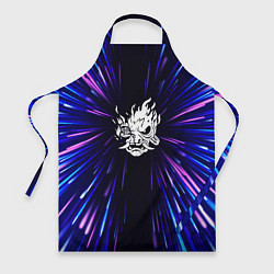 Фартук кулинарный Cyberpunk 2077 neon energy, цвет: 3D-принт