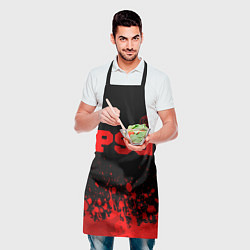 Фартук кулинарный PSG - red gradient посередине, цвет: 3D-принт — фото 2