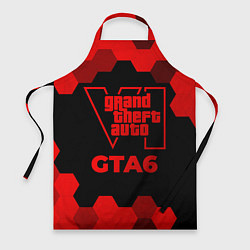 Фартук кулинарный GTA6 - red gradient, цвет: 3D-принт