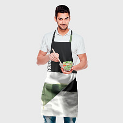 Фартук кулинарный Футбол на фоне брызг красок, цвет: 3D-принт — фото 2
