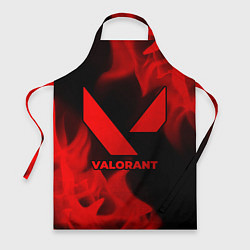 Фартук кулинарный Valorant - red gradient, цвет: 3D-принт