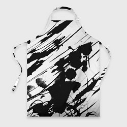 Фартук Брызги и штрихи черной краски