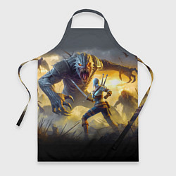 Фартук кулинарный Ciri vs dark monster - Witcher 4, цвет: 3D-принт
