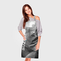 Фартук кулинарный Suzuki - grey gradient вертикально, цвет: 3D-принт — фото 2