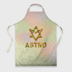 Фартук кулинарный Логотип Astro цветочный, цвет: 3D-принт