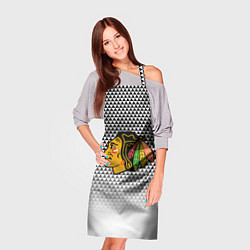 Фартук кулинарный Чикаго Блэкхокс - геометрический паттерн с градиен, цвет: 3D-принт — фото 2