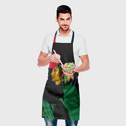 Фартук кулинарный Чикаго Блэкхокс - брызги красок, цвет: 3D-принт — фото 2