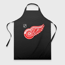 Фартук кулинарный Детройт Ред Уингз - черные треугольники, цвет: 3D-принт