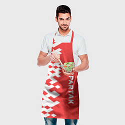 Фартук кулинарный ФК Спартак Москва текстура, цвет: 3D-принт — фото 2