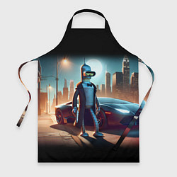 Фартук кулинарный Бендер с пистолетом - Нью-Йоркская мафия, цвет: 3D-принт