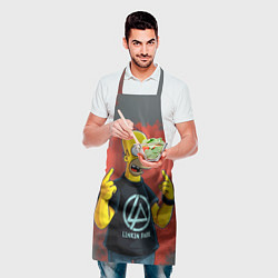 Фартук кулинарный Гомер в футболке Linkin Park, цвет: 3D-принт — фото 2