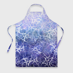 Фартук кулинарный Абстракция - white web on blue background, цвет: 3D-принт