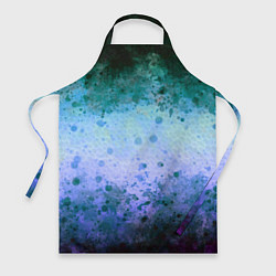 Фартук кулинарный Абстракция - blue-green acid, цвет: 3D-принт