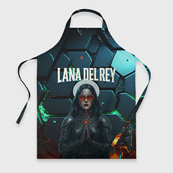 Фартук кулинарный Lana Del Rey в стиле киберпанка, цвет: 3D-принт