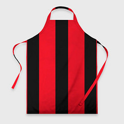 Фартук Color black red line