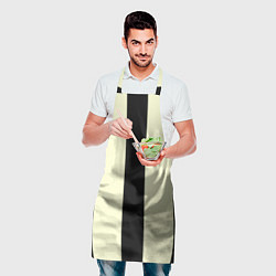 Фартук кулинарный Color black beige line, цвет: 3D-принт — фото 2