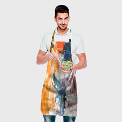 Фартук кулинарный Разноцветные мазки кисти на палитре художника, цвет: 3D-принт — фото 2
