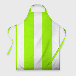 Фартук Color light green white stripes