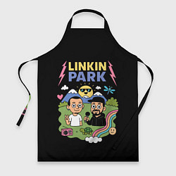 Фартук кулинарный Линкин Парк мультяшный стиль, цвет: 3D-принт