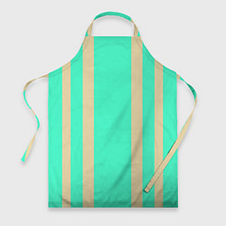 Фартук кулинарный Color blue beige stripes, цвет: 3D-принт
