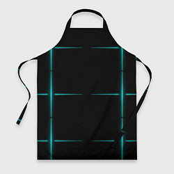 Фартук кулинарный Color black blue stripes, цвет: 3D-принт